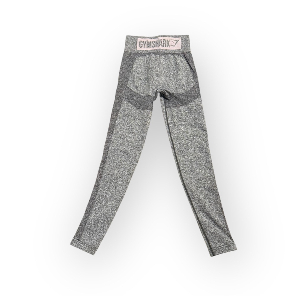 Gymshark Leggings Womens Gray Marl Seamless Flex High Waisted Pants Workout​​ - Picture 2 of 6